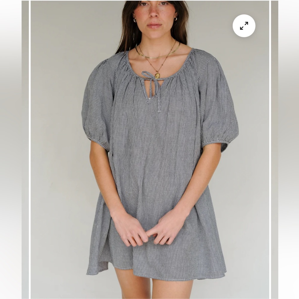 Sonderhaus - Lawn Dress (black and white gingham)
